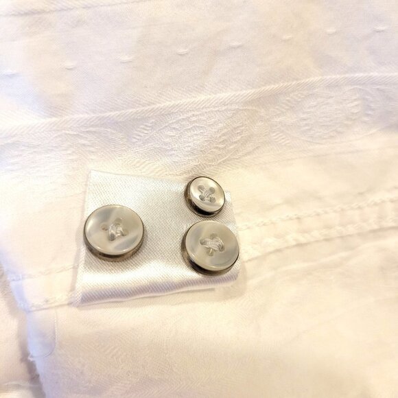 Blue Brand Men's 2X White 100% Cotton Long Sleeve Pearl Button Western Shirt - Picture 6 of 9